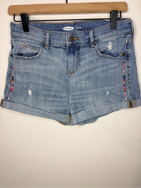 Old Navy Pants - Old Navy Women’s Stretch Boyfriend Jean Shorts with Colorful Stitching, Size 2